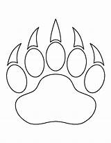 Bear Paw Print Printable Template Outline Stencil Pattern Stencils Patterns Beading Patternuniverse Beadwork Embroidery Designs sketch template
