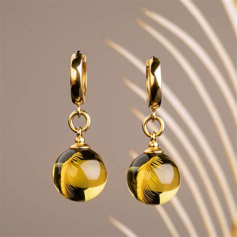 handmade amber earrings lunar