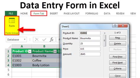 How To Create Data Entry Form In Excel Ms Office Refugeictsolution