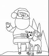 Santa Rudolph Coloring Pages Claus Getdrawings sketch template