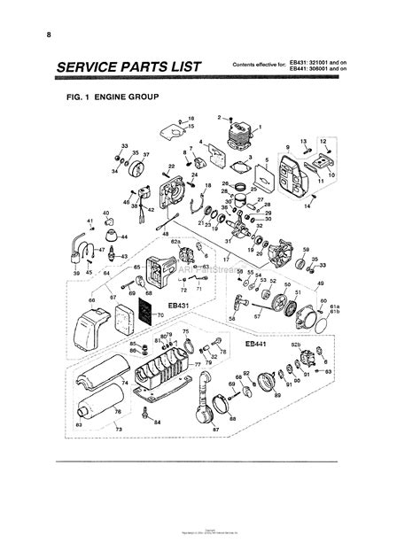 red max eb  engine serial     date  parts diagram   engine group