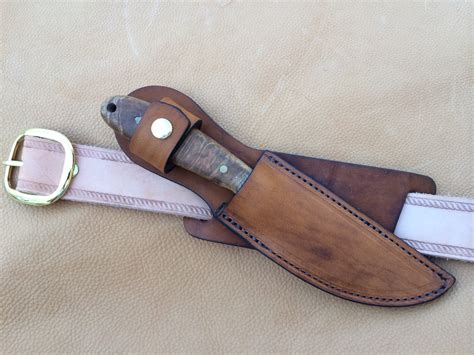 custom leather knife sheath    fixed blades crossdraw