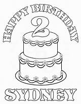 Birthday Coloring Pages Personalized Happy Printable Custom Name Bugatti Cupcake Chiron Cake Sydney Getcolorings Color Item Getdrawings Colorings Highest Details sketch template