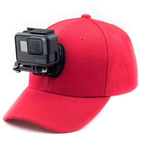 baseball cap hat  action cam mount  gopro akaso apeman  blue black red ebay