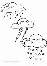 Niederschlag Malvorlage Wetter Gewitter Malvorlagen Wolke sketch template