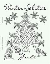 Solstice Yule Pagan Wiccan Colouring Celtic Yuletide Norse Shadows Coven Wicca Countdown Druckbare Lrn Luv Spellbook Witchcraft Weclipart December sketch template