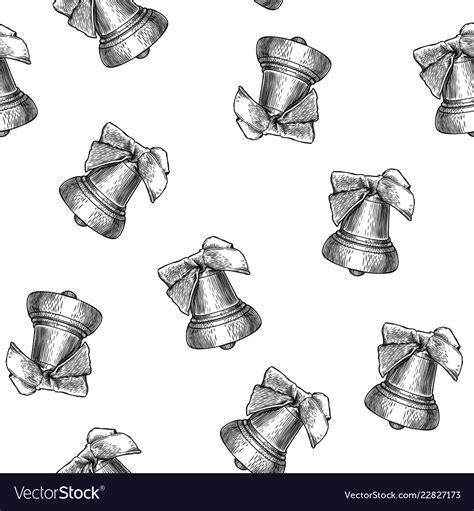 bell seamless pattern isolated  white background