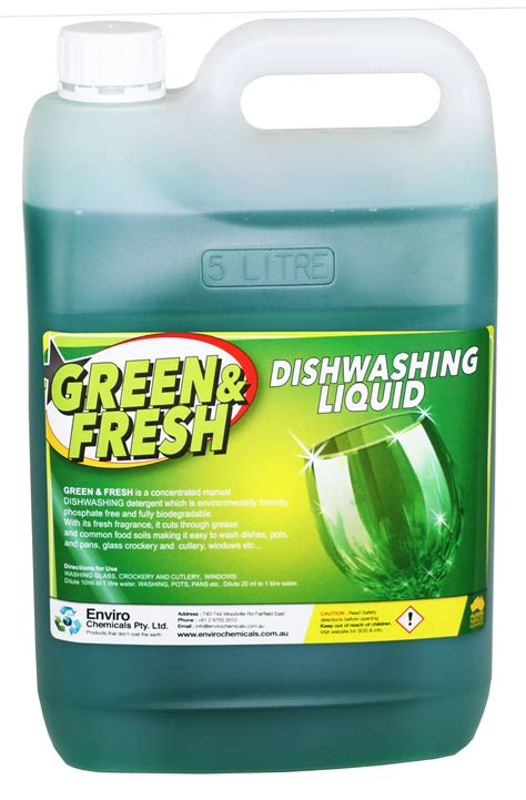 green fresh dishwashing liquid triple strength enviro chemicals cleaning supplies