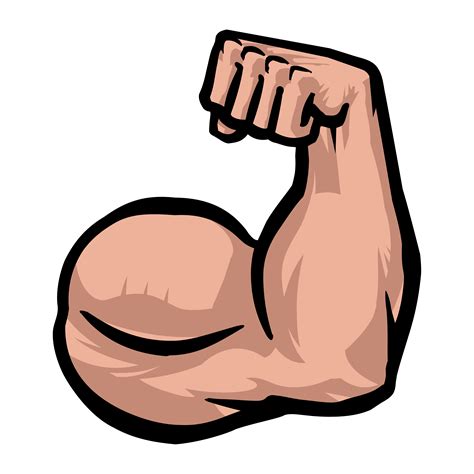 Strong Bodybuilder Biceps Flex Arm Vector Icon Download