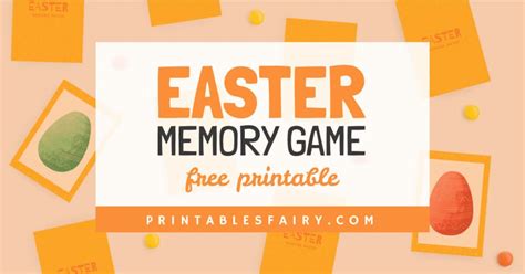 easter memory matching game  kids  printables fairy