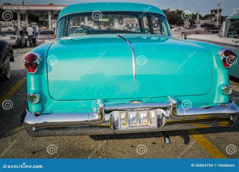 great amazing rear view   classic vintage retro car stock photo