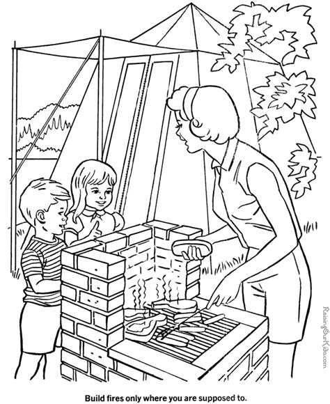 camping page  color  preschool coloring pages family coloring