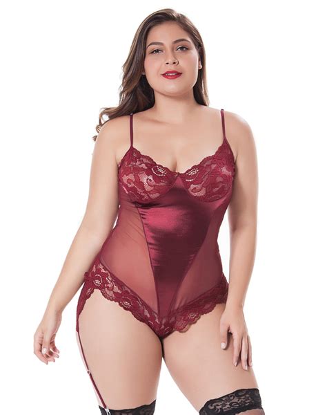 Plu Size Sexy Teddy Red Wholesale Lingerie Sexy Lingerie