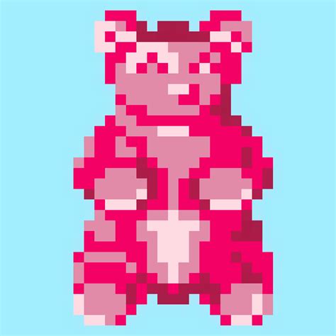 gummy bear pixelart   colors pixel art minecraft art art