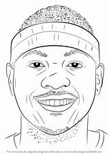Draw Carmelo Anthony Coloring Basketball Drawing Step Chris Paul Players Pages Sheets Sketch Learn Tutorials Drawingtutorials101 Template sketch template