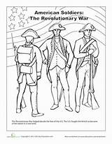 Revolutionary Coloring War Pages American Revolution Worksheets History Studies Social Worksheet Soldiers Soldier Drawing Printables School Grade America Veterans Memorial sketch template