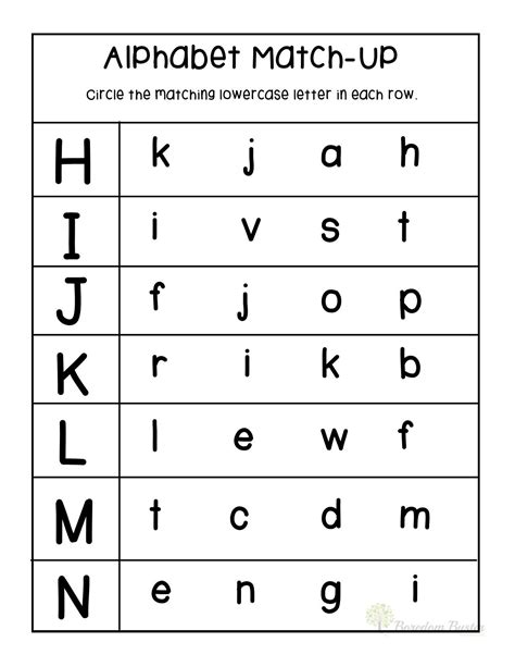 uppercaselowercase matching game printable   helps  young