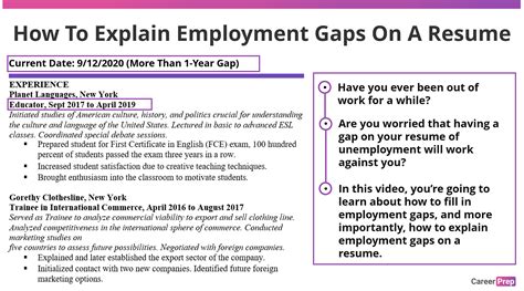 sample resume  employment gaps terrysemaa