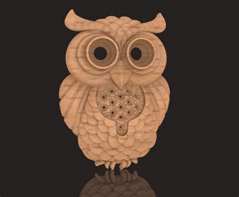 stl files  cnc wood carving owl  stl files