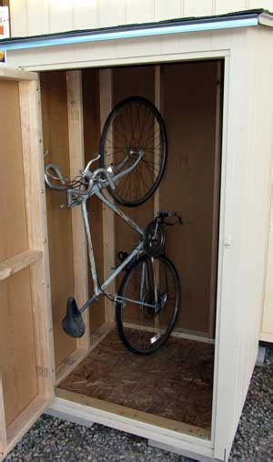 vertical bike storage shed