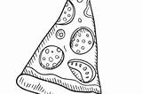 Pizza Slice Pepperoni Coloring Drink Pages Food Printable Printables Print Printcolorfun sketch template
