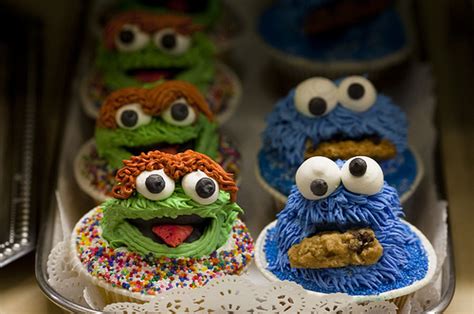 Blue Cookie Monster Cookies Dessert Green Muffins Image 42937