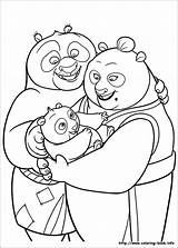 Coloring Panda Fu Kung Pages Kids Printable sketch template
