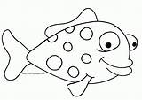 Fish Coloring Simple Color Popular sketch template