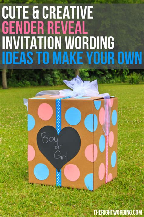 Creative Gender Reveal Invitation Wording Ideas To Make
