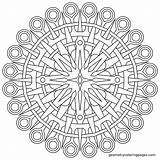 Coloring Pages Adult Printable Compass Mandala Sheets Visit Colouring sketch template