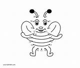 Bee Honey Coloring Pages Printable Dot sketch template