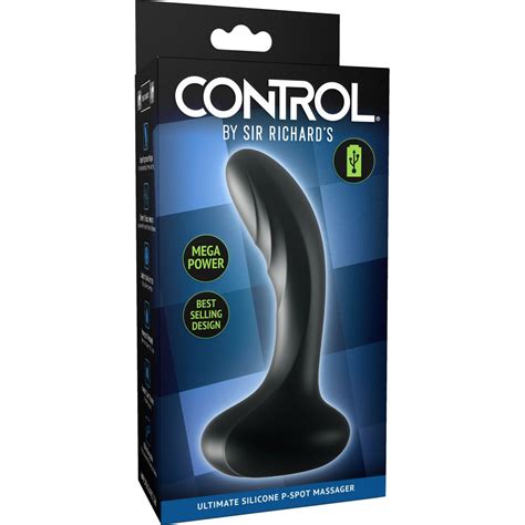 control by sir richards ultimate silicone p spot massager 5 5 black