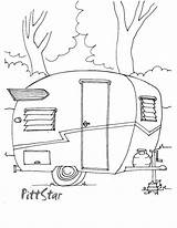 Coloring Pages Printable Camper Colouring Caravan Travel Trailer Vintage Camping Shasta Adult Campers Color Retro Instant Patterns Book 1960 Etsy sketch template