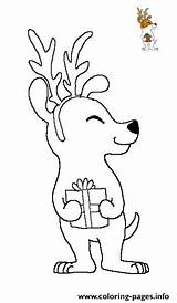 Reindeer Other Olive Coloring Gift Pages Printable Color sketch template