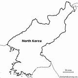 Korea Map North Outline Blank Printable Enchantedlearning Asia Reproduced sketch template