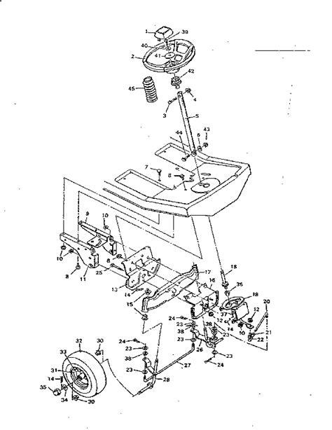 replacement parts steering system diagram parts list  model  craftsman parts