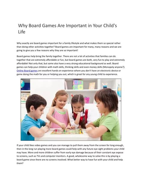 board games  important   child powerpoint