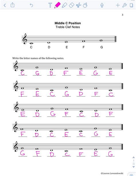note naming worksheets treble  bass clef notes