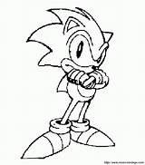 Coloring Sonic Pages Classic Popular sketch template