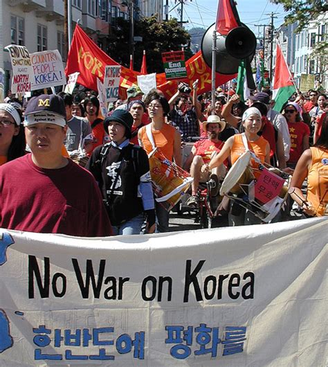m20 contingents demand end to us militarism in korea and