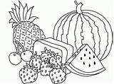 Coloring Fruit Basket Pages Colouring Kids Print sketch template