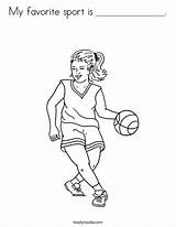 Coloring Sport Favorite Sports Basketball Pages Girl Jersey Twistynoodle Player Printable Print Color Noodle Mini Favorites Login Add Popular Clip sketch template