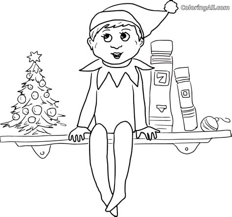 elf   shelf coloring pages coloringall