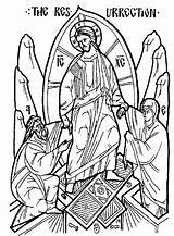 Orthodox Resurrection Coloriage Byzantine Résurrection Saints sketch template