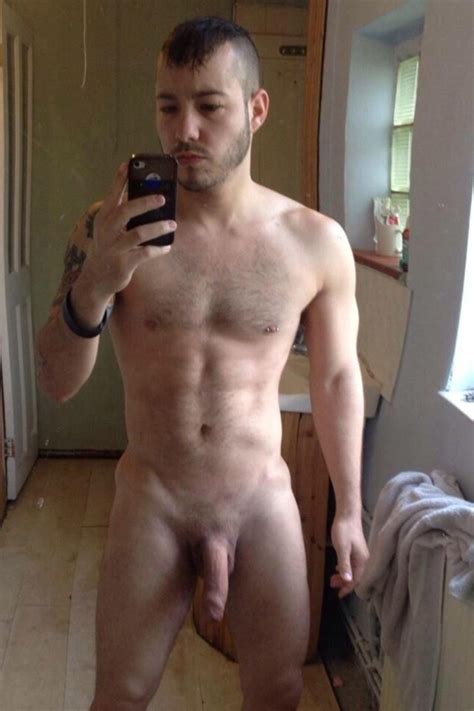 naked black dude in mirror