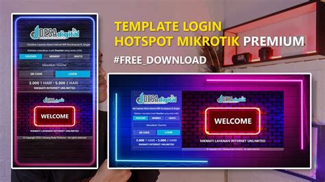 Template Login Page Hotspot Mikrotik Responsive Keren Ringan Premium