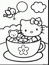 Coloring Kitty Hello Easter Kids Printable Print sketch template