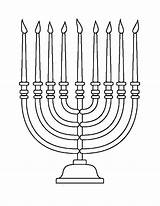 Menorah sketch template