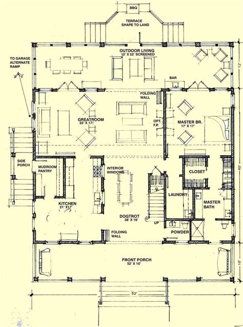 lovely modern dog trot house plans  home plans design