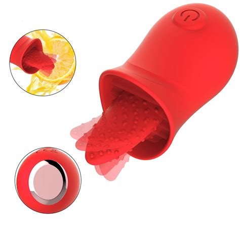 rose clit tongue licking vibrator waterproof clitoris stimulator